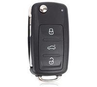 Alloggiamento per telecomando a 3 tasti, compatibile con Volkswagen MK6, VW Golf Polo, Tiguan, Passat, Seat Skoda (3 tasti)