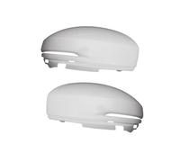Alloggiamento specchietto 2PCS Copertura Specchio Retrovisore Tappi Per Specchietti Laterali per Misura per Jazz 2014-2017 2018 2019 ABS Non Verniciato Bianco Calotte Specchiett(With LightHole)