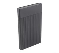 Alloggiamento SSD da 2,5 pollici con display HD USB 3.2 Gen 1 per adattatore SATA a USB per HDD SSD fino a 8 TB custodia in alluminio nero (A-C + adattatore)