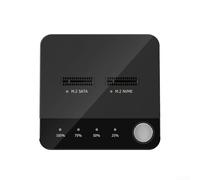 Alloggiamento SSD esterno M 2 NVMe a doppia baia con trasferimento USB 3 2 Gen2X 20Gbps, involucro in lega di alluminio, ventola di raffreddamento e supporto per l'accesso ai dati dei dispositivi