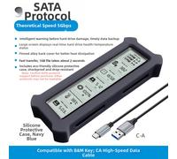 Alloggiamento SSD M2 USB C Supporto Doppio Protocollo con Schermo HD Velocità 1