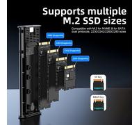 Alloggiamento SSD Portatile Tipo C Alluminio NVMe Doppio Protocollo M2 Supporto