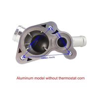 Alloggiamento termostato motore in plastica e alluminio adatto for R50 R53 R52 CR 2001-2008 11537512733 11537512734 Flangia acqua refrigerante(Aluminum)