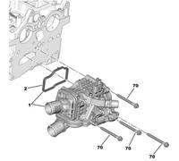 Alloggiamento termostato refrigerante motore compatibile con DS4 DS5 DS7 BlueHDi
