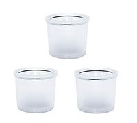 ALLOMN Capsule Riutilizzabili per Capsule di Caffè, 3 Pezzi Filtro da Caffè Concentrato Italiano a Capsule Compatibile con Macchina da Caffè ILLY per illy y3 x8 y5milk y1.1 y5 x7.1 x9 (Trasparente)