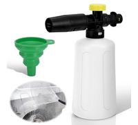ALLOMN Lancia schiuma per idropulitrice Karcher serie K K2 K3 K4 K5 K6 K7, 750 ml, a prova di perdite, per lavaggio auto, con imbuto per la pulizia di auto e veicoli vari