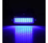 ALLOMN Luce per barche a LED, 12 V, 27 LED, in acciaio inox, IP68, impermeabile, luce subacquea, luce di pesce posteriore, per barche, kayak, yacht, navi marine, pontone crociera (1)