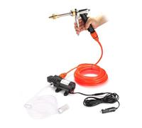 ALLOMN Rondella per auto ad alta pressione da 12 V, 100 W, kit portatile per la pulizia, con pistola a spruzzo