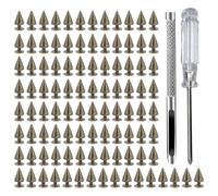 alloneslife 100 eleganti borchie a cono per forniture artigianali in pelle e accessori di abbigliamento, tra cui giacche e borse, uso quotidiano