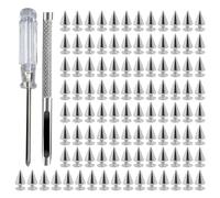 alloneslife 100 eleganti borchie a cono per forniture artigianali in pelle e accessori di abbigliamento, tra cui giacche e borse, uso quotidiano