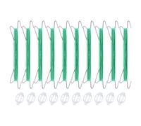 alloneslife 10Pcs Acciaio Zincato Pomodoro Pianta Gancio Con 10 Clip E 10Meter Corda Per Vine Giardino Arrampicata Accessori