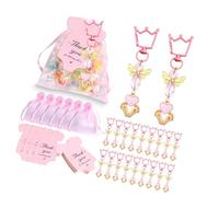 alloneslife 20 portachiavi fatti a mano e biglietti di ringraziamento per spose, doccia, souvenir, laurea, forniture per feste