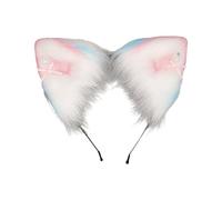 alloneslife Accessorio per capelli morbido con micio uditivo, accessorio per capelli in morbido peluche, per donne, ragazze e bambini, per feste di tutti i giorni (blu rosa)