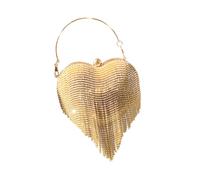 alloneslife Borsa da sera decorata con strass scintillanti, con nappe, tracolla a catena per eventi di ballo