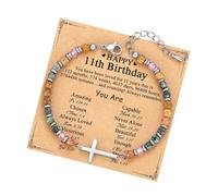 alloneslife Braccialetto rigido con ciondolo con scritta "Faith Encouraged Meet", regalo unico per donne, per Natale, Pasqua, compleanni, periodi speciali, gioielli di Pasqua ispiratori per donne