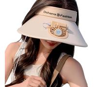 alloneslife Cappello da sole con ventola ricaricabile per escursionismo, giardinaggio, pesca, attrezzatura per il raffreddamento all'aperto, R, Taglia unica