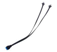 alloneslife Cavo frontalino USB 3.0 con doppia porta USB A per una trasmissione dati rapida e stabile schede madri adattatore da 19 pin a 2 porte Cavo connettori USB A