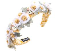 alloneslife Cerchietto per capelli, a forma di fiore, per primavera, campeggio, fotografia, fascia decorativa per ragazze (giallo, taglia unica)