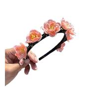 alloneslife Cerchietto per capelli, a forma di fiore, realistico, per primavera, campeggio, fotografia, temperamento, festa di nozze, copricapo per sposa (piccoli fiori arancioni)