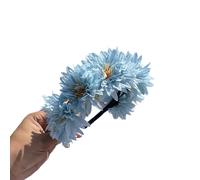 alloneslife Cerchietto per capelli, a forma di fiore, realistico, per primavera, campeggio, fotografia, temperamento, festa di nozze, copricapo per sposa (celeste)