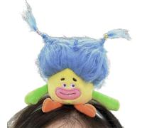 alloneslife Cerchietto per capelli, fascia per capelli, per lavare il viso con cartoni animati, fascia per capelli imbottita da donna, per trucco e scattare foto (molti capelli blu)