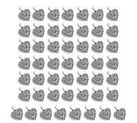 alloneslife Ciondolo a forma di cuore in lega di ispirazione antica, accessorio per la creazione di gioielli e decorazioni per borse, accessori per collane vintage in lega a forma di cuore, Misura