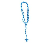 alloneslife Collana di perline rosario annodata fatta a mano con ciondolo a forma di croce portatile filo di cotone accessorio religioso gioielli per uso quotidiano collana filo di cotone, Misura