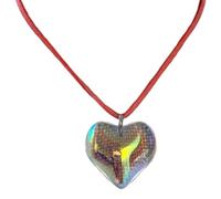 alloneslife Collana multiuso con ciondolo a forma di cuore e ciondolo robusto con elegante catena colorata per regalo di compleanno