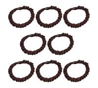 alloneslife Confezione da 8 elastici per capelli in morbido tessuto, delicati sui cerchi, set per donne e ragazze, per uso quotidiano, tutti gli abbinamenti (caffè)