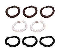 alloneslife Confezione da 8 elastici per capelli in morbido tessuto, delicati sui cerchi, set per donne e ragazze, per uso quotidiano, tutti gli abbinamenti (colore misto)
