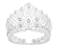 alloneslife Diadema da principessa per matrimonio, delicato cristallo intarsiato, diadema da sposa, accessorio per capelli da sposa