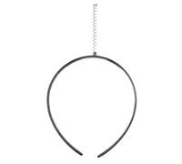 alloneslife Do It Yourself - Cerchietto per capelli in tinta unita, morbido, con molla, tinta unita, morbida lavorazione (nero singolo)