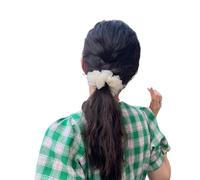 alloneslife Elastici per capelli da donna, elastici per capelli con rose, elastici per capelli francesi, accessori per capelli alla moda (albicocca)