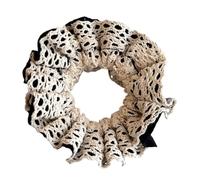 alloneslife Elastici per capelli, da donna, eleganti elastici a doppio strato per donne grandi, elastici per capelli francesi per coda di cavallo, colore nero