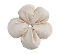 alloneslife Elastico per capelli da donna, elastico per capelli con fiore 3D, spesso, elegante, per coda di cavallo (beige)