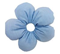 alloneslife Elastico per capelli da donna, elegante corda per capelli 3D a forma di fiore, farcita, scrunchies da donna, alla moda, esagerata, per capelli (azzurro)