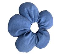 alloneslife Elastico per capelli da donna, elegante corda per capelli 3D a forma di fiore, farcita, scrunchies da donna, alla moda, esagerata, per capelli (blu scuro)