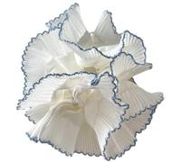alloneslife Elastico per capelli da donna, elegante scrunchies doppio strato pieghettato fascia per capelli alla moda elastici per capelli per donne e ragazze (blu)