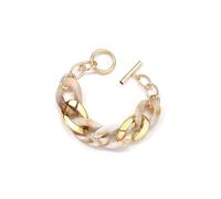 alloneslife Elegante braccialetto a catena in resina alla moda, lunghezza regolabile, gioielli alla moda fatti a mano da donna