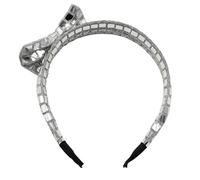 alloneslife Elegante fascia per capelli quadrata in tessuto con paillettes, per donne e ragazze, design comodo, elasticizzato, perfetto per feste e matrimoni per tutti i giorni (lato della fascia con