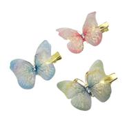 alloneslife Elegante fermaglio per capelli a forma di farfalla, accessorio per capelli in metallo, elegante e coda di cavallo bassa