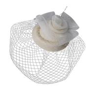 alloneslife Elegante fermaglio per capelli a rete con velo, per donne e ragazze, presa sicura, traspirante, copricapo per matrimoni (come mostrato)