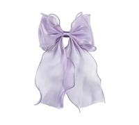 alloneslife Elegante fermaglio per capelli da donna con grande fiocco, design francese, coda lunga, tulle, accessori per lo styling dei capelli da indossare tutti i giorni (come mostrato)