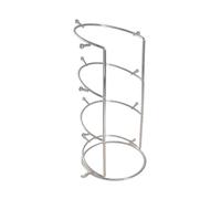 alloneslife Espositore a quattro strati in acciaio inox a forma di corona, supporto per fascia per capelli in cristallo, facile da montare