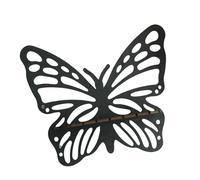 alloneslife Espositore per mensola in cristallo nero con farfalla ritagliata mensola da appendere alla parete streghe supporto di cristallo in legno supporto galleggiante scaffale portacandele in
