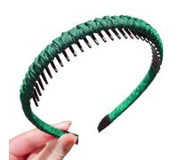 alloneslife Fasce per capelli antiscivolo in resina di cotone, per donne, allenamento, spa, lavaggio viso, presa sicura, elastici sottili, diversi colori (verde)