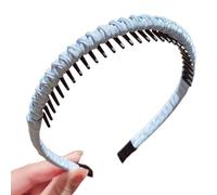 alloneslife Fasce per capelli antiscivolo in resina di cotone, per donne, allenamento, spa, lavaggio viso, presa sicura, elastici sottili, diversi colori (blu)