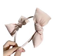 alloneslife Fascia per orecchie, per cosplay, elegante, con fiocco nero su entrambi i lati, accessorio per capelli da donna, in tessuto confortevole, accessorio per capelli per varie occasioni (rosa)