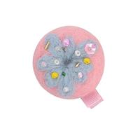 alloneslife Fermagli per capelli da donna, ciambelle in tessuto non tessuto, elegante forcina per capelli a becco d'anatra clip laterale per donne frangia laterale per acconciature (modello rosa blu)