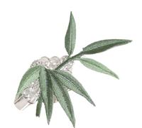 alloneslife Fermagli per capelli da donna, elegante fermaglio per capelli a forma di foglia cinese a forma di foglia, per ragazze, per coda di cavallo (stile foglia di bambù a C)